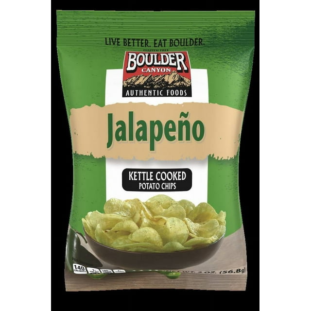 Boulder Canyon Kettle Chips Jalapenos, 2 oz - Case of 8