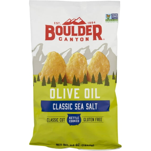 Boulder Canyon KettleITSC Cooked Potato Chips, Olive Oil, Sea Salt, 6.5 Ounce