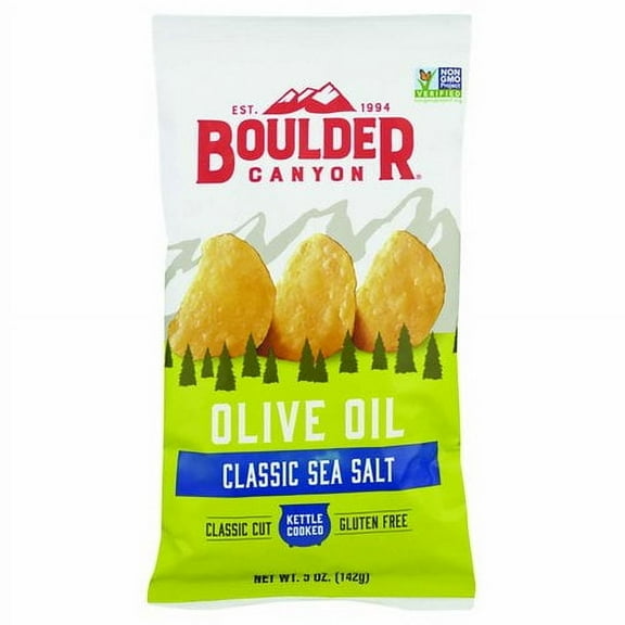 Boulder Canyon Natural Foods Kettle Cooked Potato Chips Olive Oil - 5 oz