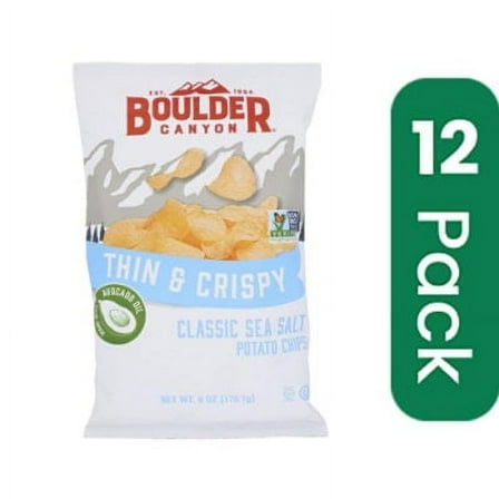 Boulder Canyon Thin Crisps Avocado Oil Sea Salt 6 oz (Pack Of 12)