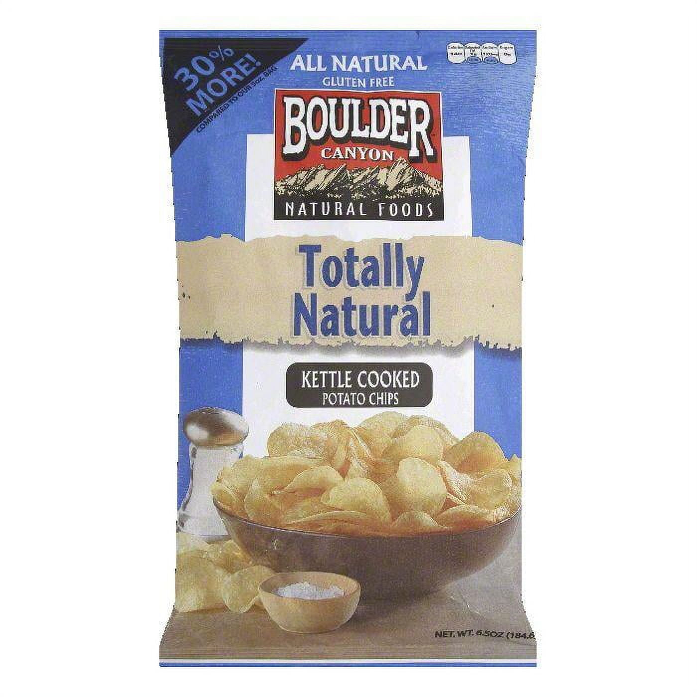 Boulder Canyon Totally Natural Kettle Cooked Potato Chips, 6.5 Oz (Pack of 12)