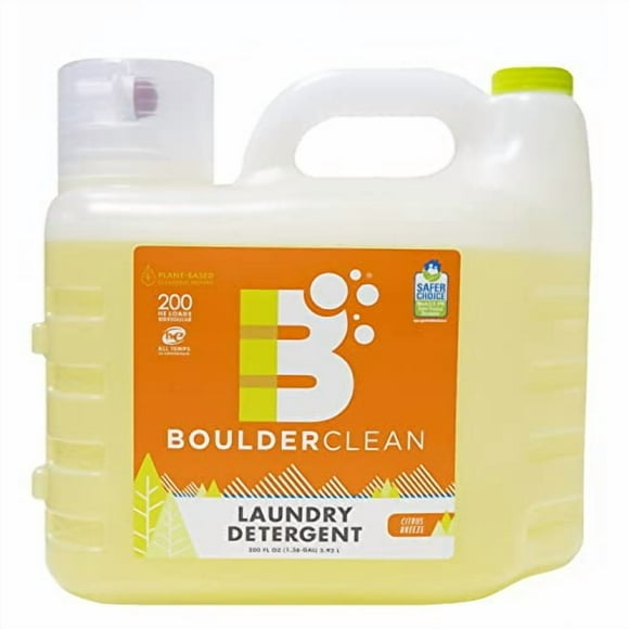 Boulder Clean Liquid Laundry Detergent, Citrus Breeze, 200 oz Bottle, 2/Carton (003038CT)