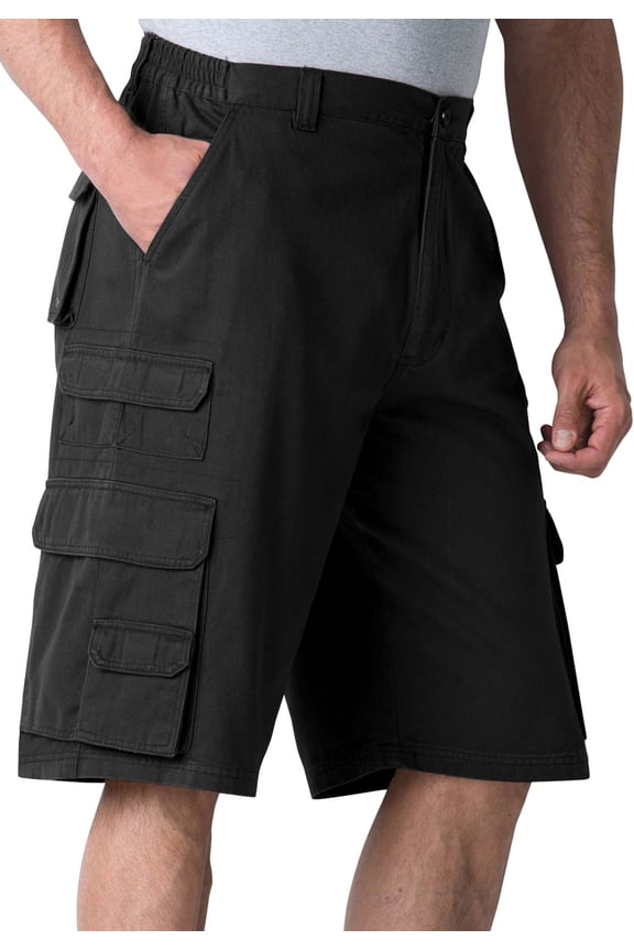 By Kingsize Cotton Side Elastic Pockets Cargo Shorts (Men's)