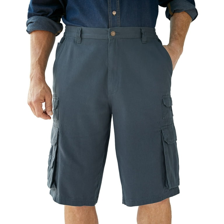 Side Pocket Shorts For Men Cargo Pants Solid Color Loose Men Side