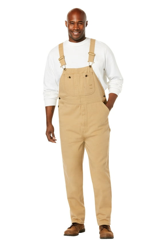 By Kingsize Men's Big & Tall Denim Overalls
