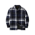 thumbnail image 1 of Boulder Creek By Kingsize Men's Big & Tall Flannel Full Zip Snap Closure Renegade Shirt Jacket, 1 of 3