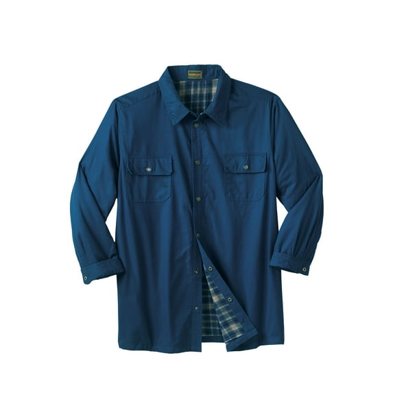 Boulder Creek By Kingsize Men's Big & Tall Flannel-Lined Twill Shirt Jacket