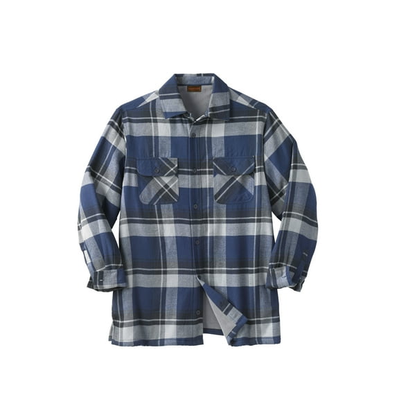 Boulder Creek By Kingsize Men's Big & Tall Fleece-Lined Flannel Shirt Jacket