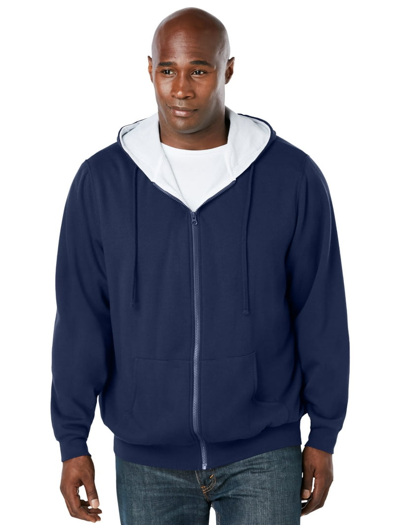 Boulder Creek By Kingsize Men's Big Tall Full-Zip Thermal Hoodie