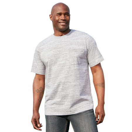 Boulder Creek By Kingsize Men's Big & Tall Heavyweight Crewneck Pocket T-Shirt