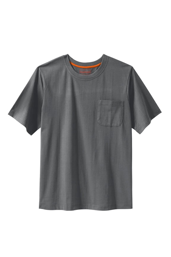 By Kingsize Men's Big & Tall Heavyweight Crewneck Pocket T-Shirt