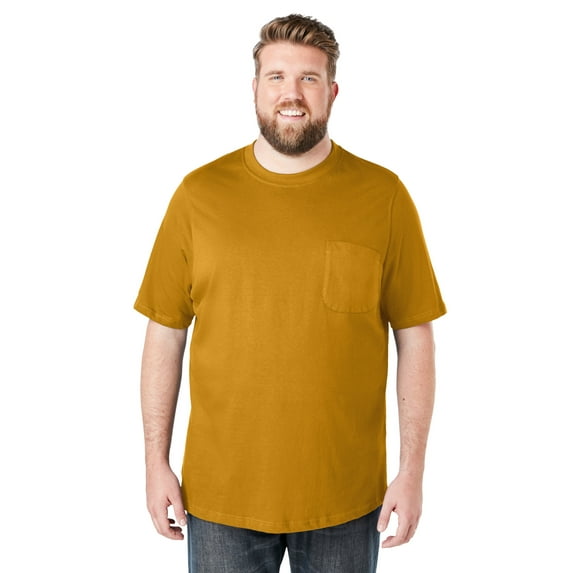 Boulder Creek By Kingsize Men's Big & Tall Heavyweight Crewneck Pocket T-Shirt