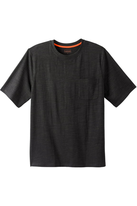 By Kingsize Men's Big & Tall Heavyweight Crewneck Pocket T-Shirt