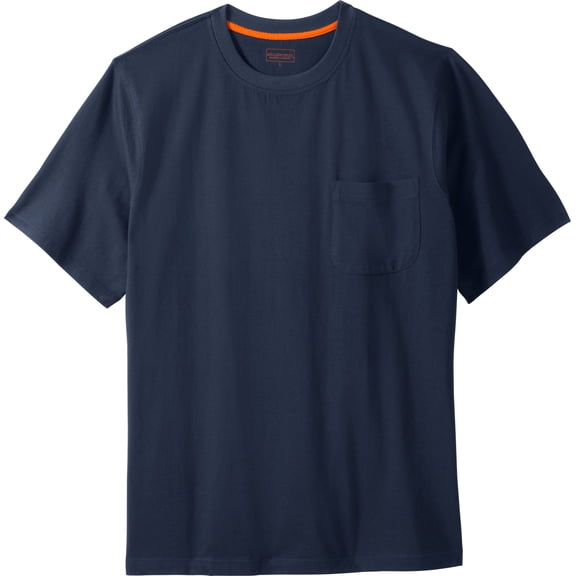 Boulder Creek By Kingsize Men's Big & Tall Heavyweight Crewneck Pocket T-Shirt