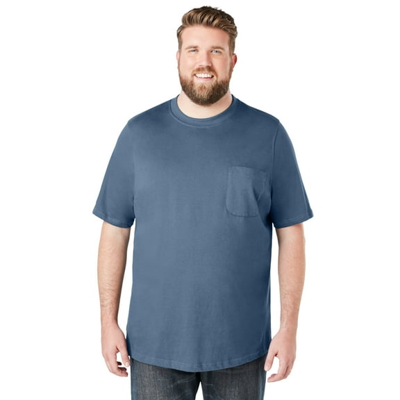 Boulder Creek By Kingsize Men's Big & Tall  Heavyweight Crewneck Pocket T-Shirt