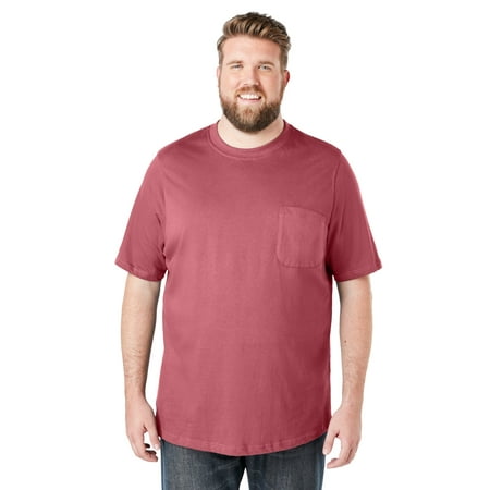 Boulder Creek By Kingsize Men's Big & Tall Heavyweight Crewneck Pocket T-Shirt