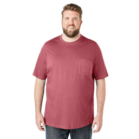 Boulder Creek By Kingsize Men's Big & Tall  Heavyweight Crewneck Pocket T-Shirt