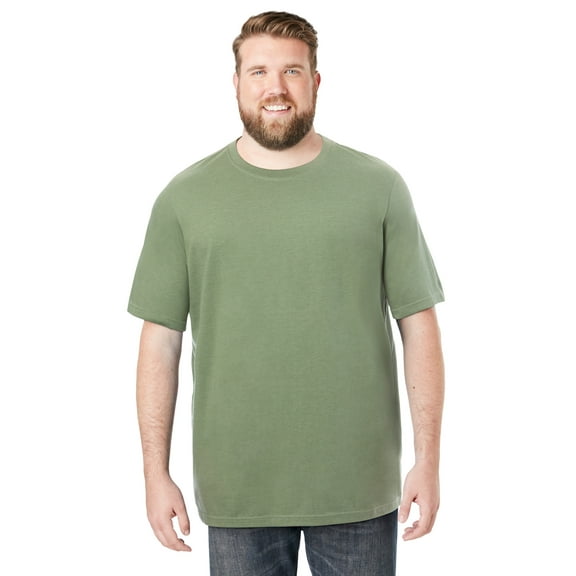Boulder Creek By Kingsize Men's Big & Tall Heavyweight Jersey Crewneck T-Shirt