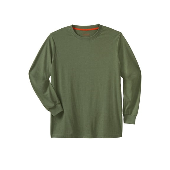 Boulder Creek By Kingsize Men's Big & Tall Heavyweight Long-Sleeve No Pocket Crewneck Tee
