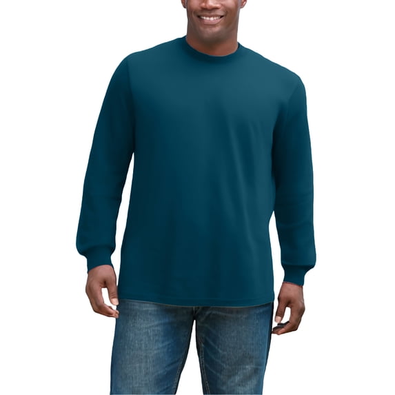 Boulder Creek By Kingsize Men's Big & Tall ™ Heavyweight Long-Sleeve No Pocket Crewneck Tee