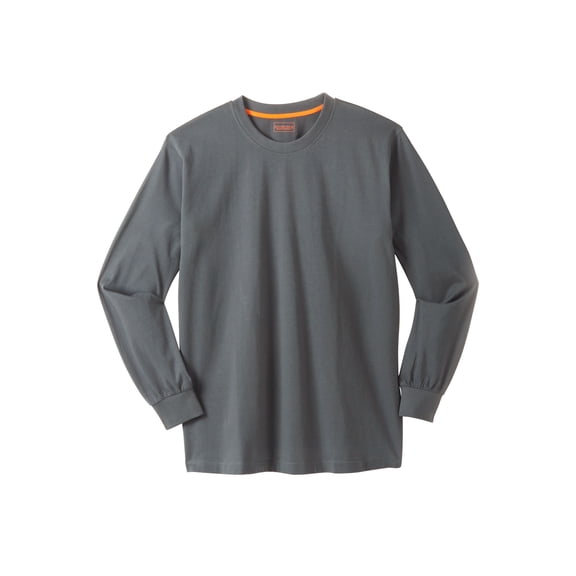 Boulder Creek By Kingsize Men's Big & Tall ™ Heavyweight Long-Sleeve No Pocket Crewneck Tee