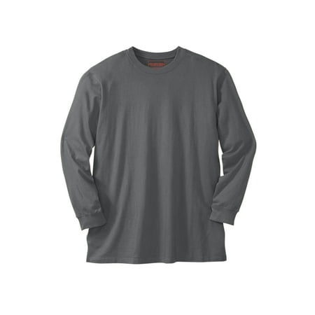 Boulder Creek By Kingsize Men's Big & Tall Heavyweight Long-Sleeve No Pocket Crewneck Tee
