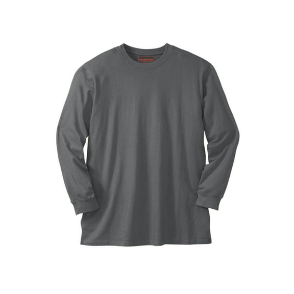 Boulder Creek By Kingsize Men's Big & Tall ™ Heavyweight Long-Sleeve No Pocket Crewneck Tee