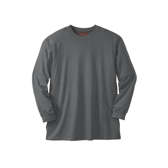 Boulder Creek By Kingsize Men's Big & Tall ™ Heavyweight Long-Sleeve No Pocket Crewneck Tee