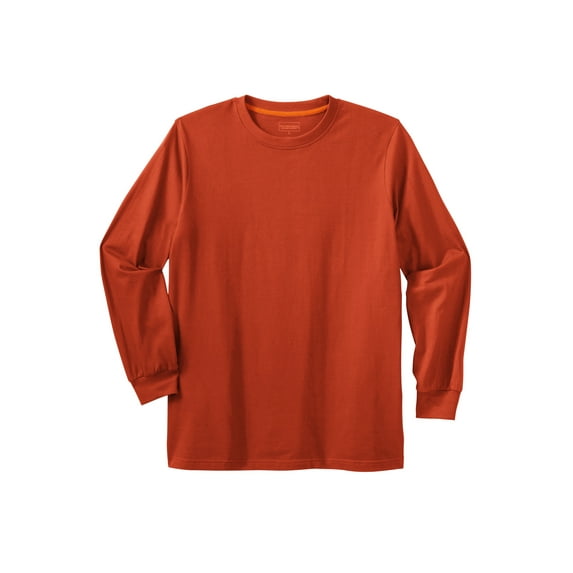 Boulder Creek By Kingsize Men's Big & Tall ™ Heavyweight Long-Sleeve No Pocket Crewneck Tee
