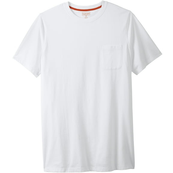 Boulder Creek By Kingsize Men's Big & Tall Heavyweight Longer-Length Pocket Crewneck T-Shirt
