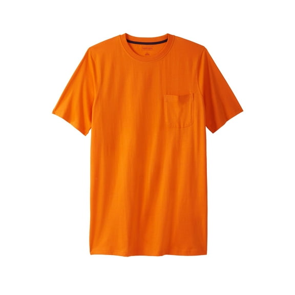 Boulder Creek By Kingsize Men's Big & Tall Heavyweight Longer-Length Pocket Crewneck T-Shirt