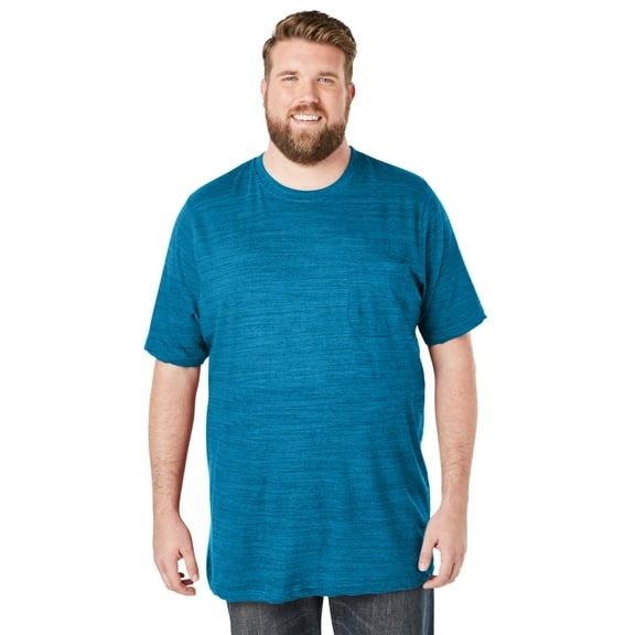 Boulder Creek By Kingsize Men's Big & Tall Heavyweight Longer-Length Pocket Crewneck T-Shirt