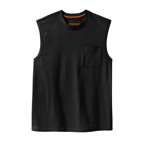 Boulder Creek By Kingsize Men's Big & Tall Heavyweight Pocket Muscle Tee Shirt