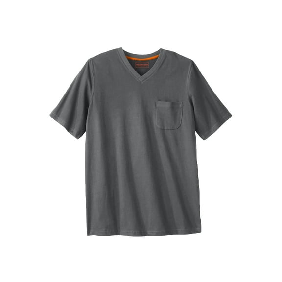 Boulder Creek By Kingsize Men's Big & Tall  Heavyweight Pocket V-Neck Tee