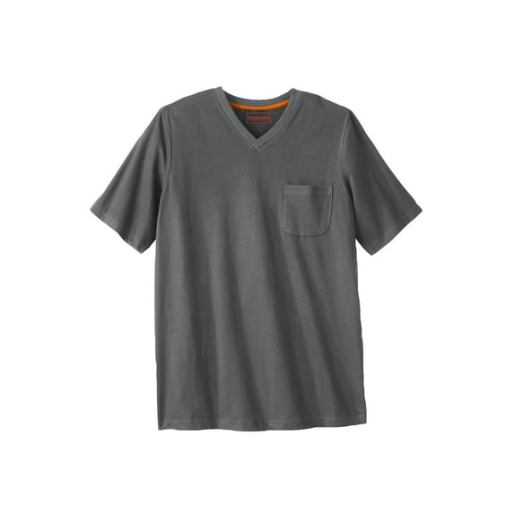 Boulder Creek By Kingsize Men's Big & Tall Heavyweight Pocket V-Neck Tee