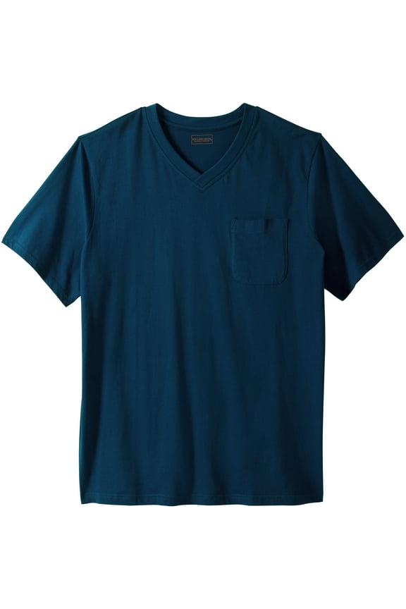 By Kingsize Men's Big & Tall Heavyweight Pocket V-Neck Tee