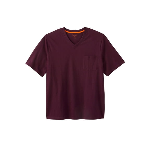 Boulder Creek By Kingsize Men's Big & Tall Heavyweight Pocket V-Neck Tee