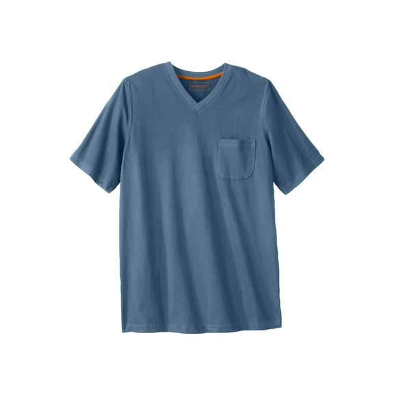 Boulder Creek By Kingsize Men's Big & Tall Heavyweight Pocket V-Neck Tee