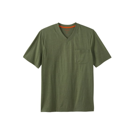 Boulder Creek By Kingsize Men's Big & Tall  Heavyweight Pocket V-Neck Tee