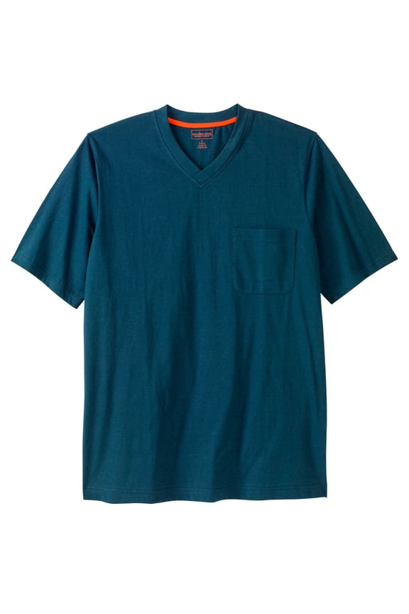 By Kingsize Men's Big & Tall  Heavyweight Pocket V-Neck Tee