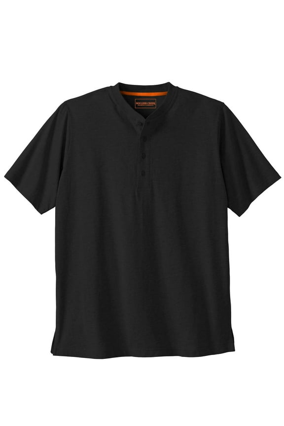 By Kingsize Men's Big & Tall Heavyweight Short-Sleeve Henley Shirt