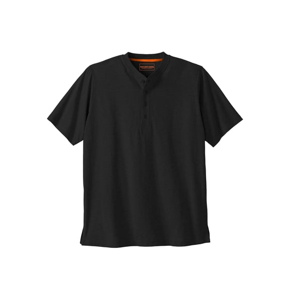 Boulder Creek By Kingsize Men's Big & Tall Heavyweight Short-Sleeve Henley Shirt