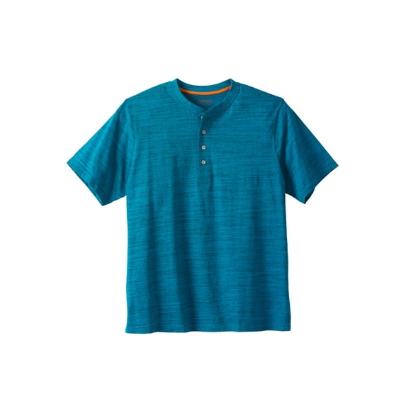 Boulder Creek By Kingsize Men's Big & Tall Heavyweight Short-Sleeve Henley Shirt