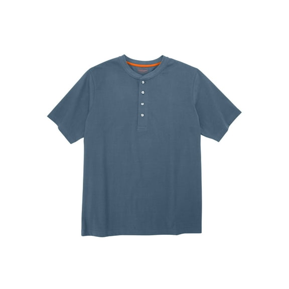 Boulder Creek By Kingsize Men's Big & Tall  Heavyweight Short-Sleeve Henley Shirt