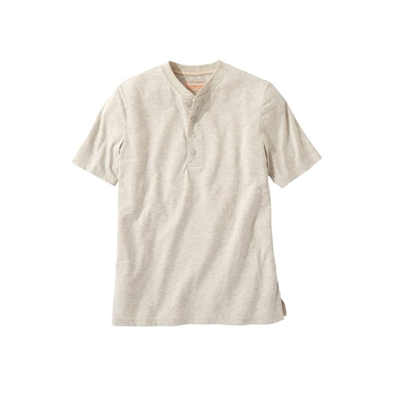 Boulder Creek By Kingsize Men's Big & Tall Heavyweight Short-Sleeve Henley Shirt