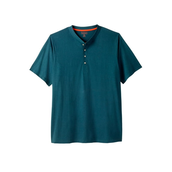 Boulder Creek By Kingsize Men's Big & Tall Heavyweight Short-Sleeve Henley Shirt