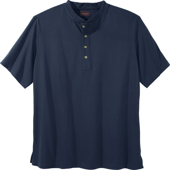 Boulder Creek By Kingsize Men's Big & Tall  Heavyweight Short-Sleeve Henley Shirt
