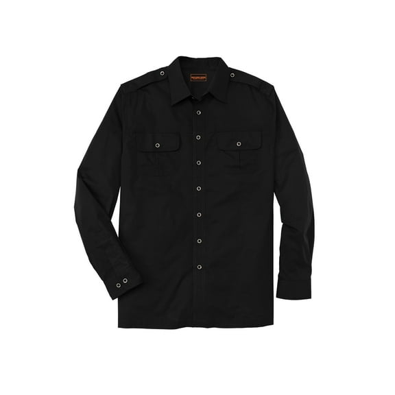 Boulder Creek By Kingsize Men's Big & Tall Long Sleeve Pilot Shirt