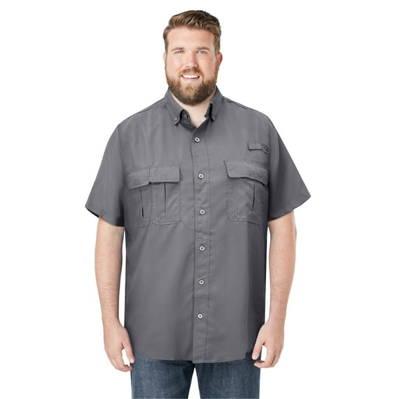Boulder Creek By Kingsize Men's Big & Tall Off-Shore Short-Sleeve Sport Shirt