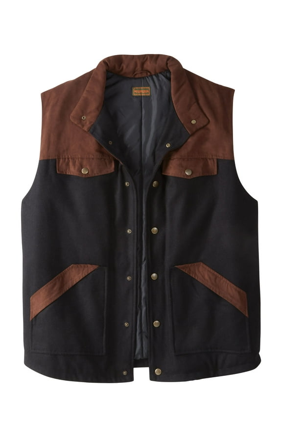 By Kingsize Men's Big & Tall  Plaid Multi-Pocket Vest